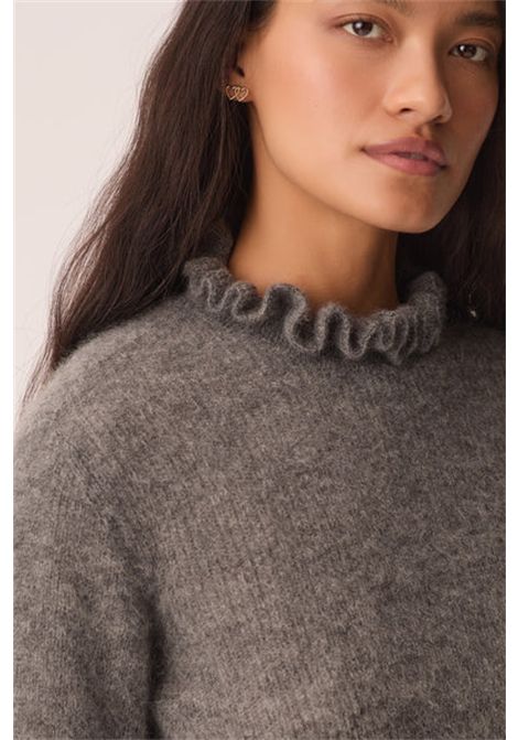 Des Petits Hauts Women's Canello Medium Grey Super Kid Mohair & Baby Alpaca Jumper Des Petits Hauts |  | 1H26005108175